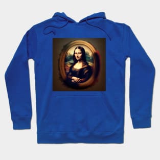 Illustration of serious Mona Lisa looking at the camera Hoodie